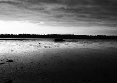 Bateau échoué noir & blanc