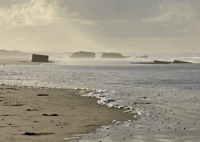 structures gagnées par les vagues